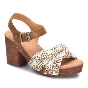 KORKS Kork-Ease Natalia Crochet Sandals in Beige Tan Size 10